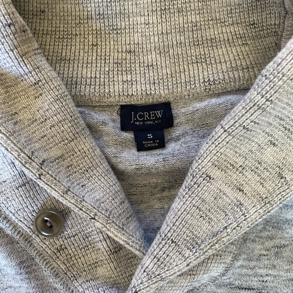 J. CREW | Grey Sweater Shirt with Pockets - Picture 4 of 6